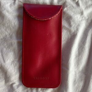 Talbots Red  Eyeglass Case